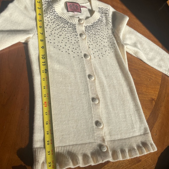 Juicy Couture cream sweater with silver sequins- petite - Picture 8 of 9